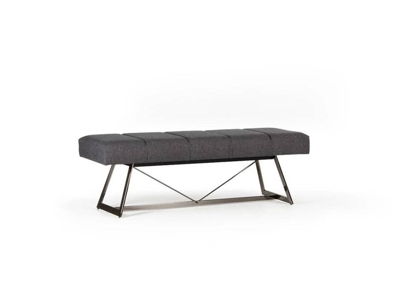 JVmoebel Sitzbank Moderne Designer Hocker in Grau - Sitzgelegenheit Möbel Neu (1-St., Sitzbank), Made in Europa von JVmoebel