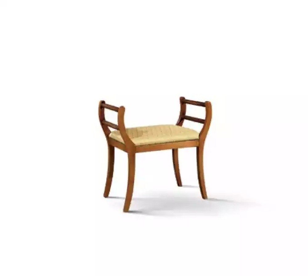 JVmoebel Sitzbank Polsterstuhl aus Massivholz in Braun – Klassischer Wohnstil (1-St., Sitzbank), Made in Europa von JVmoebel