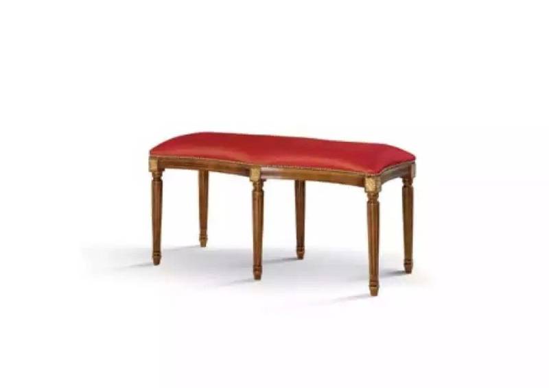 JVmoebel Sitzbank Rote Polstersitzbank Ottomane Designer Möbel für das Wohnzimmer (1-St., Sitzbank), Made in Italy von JVmoebel