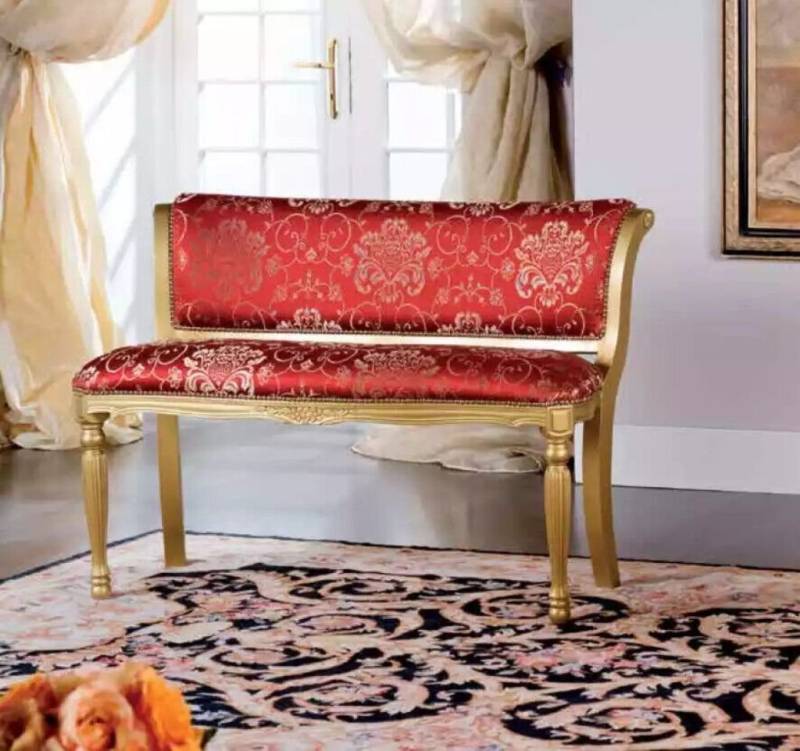 JVmoebel Sitzbank Sitzbank Polster Stoff Sitz Stil Klassische Designer Wohnzimmer (1-St), Made in Europa von JVmoebel