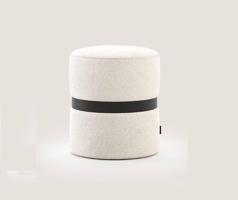 JVmoebel Pouf Designer Weißer Polsterhocker Schlafzimmer Moderner Beistellhocker (1-St., 1x Hocker), Made in Europa von JVmoebel