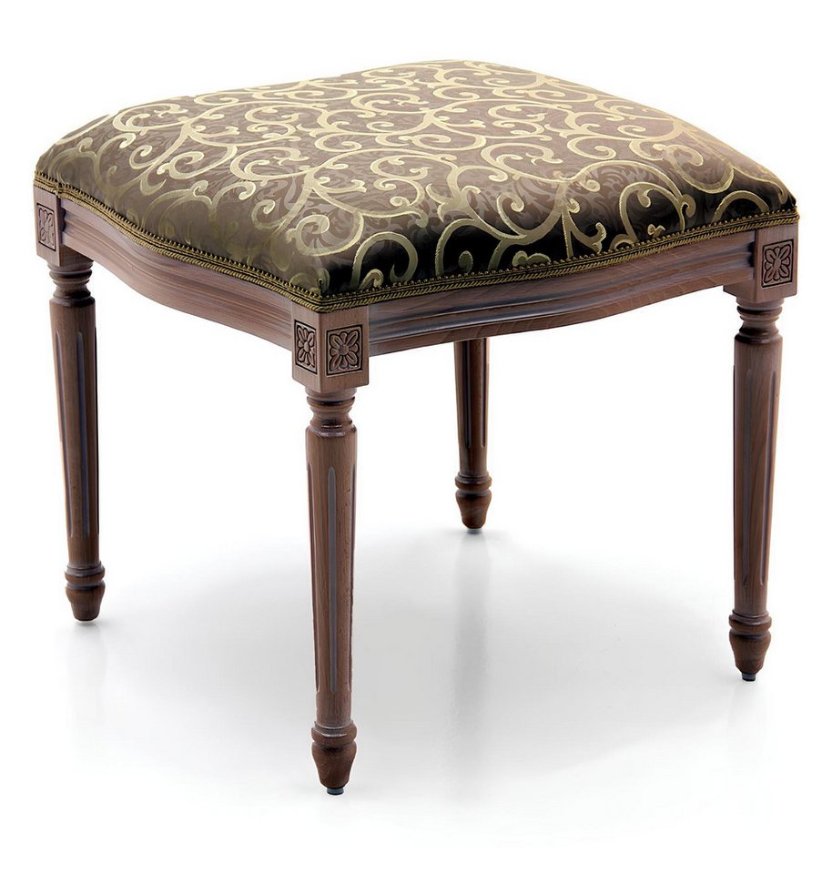 JVmoebel Sitzhocker Eleganter Holz-Hocker mit Textilbezug - Brauner Fußpouf, Made in Europa JVmoebel Sitzhocker Eleganter Holz-Hocker mit Textilbezug - Brauner Fußpouf, Made in Europa von JVmoebel