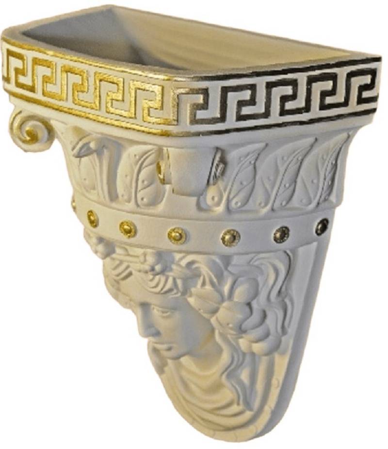 JVmoebel Skulptur Antik Stil Wand Wand Vase Topf Figur Römisches Design Skulptur, Made in Europa von JVmoebel