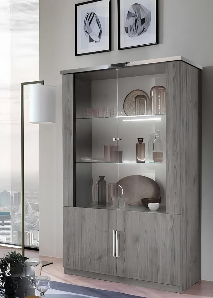 JVmoebel Vitrine Buffet Schrank Vitrine Glasschrank Anrichte Sammlerschrank Wohnzimmer (Büfett) Made in Europa von JVmoebel
