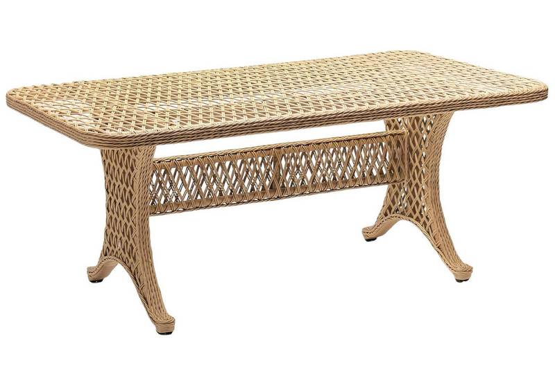 JVmoebel Gartentisch Luxus Gartentisch Rattan Hochwertig Beige Modern (Tisch), Made in Europa von JVmoebel