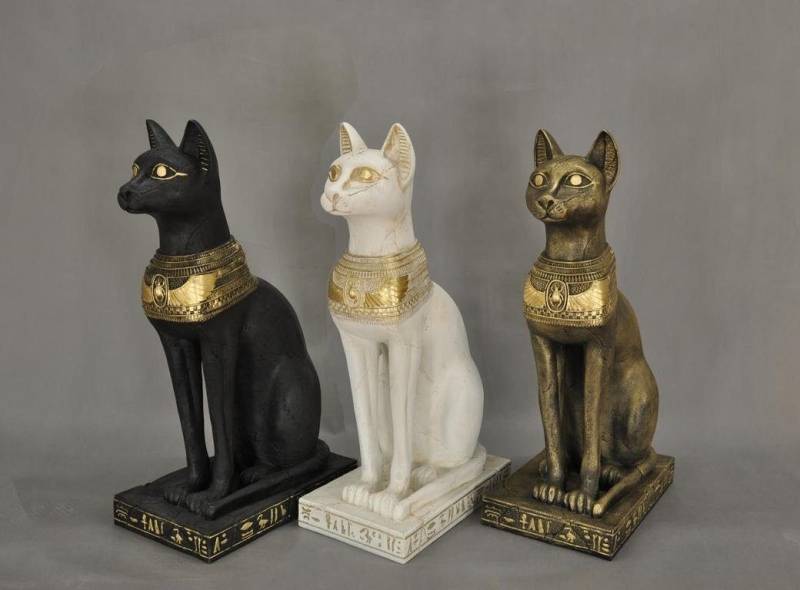 JVmoebel Tierfigur Design Ägyptische Katze Figur Statue Skulptur Figuren Deko Neu P2880, Made in Europa von JVmoebel