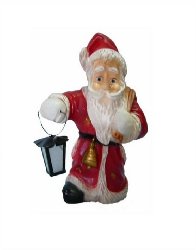 JVmoebel Skulptur Design Figur Garten Statue Skulptur Figuren Skulpturen Dekoration Deko (Weihnachtsmann mit Laterne Material : Kunststoff/Acryl 43 cm), Made in Europa von JVmoebel