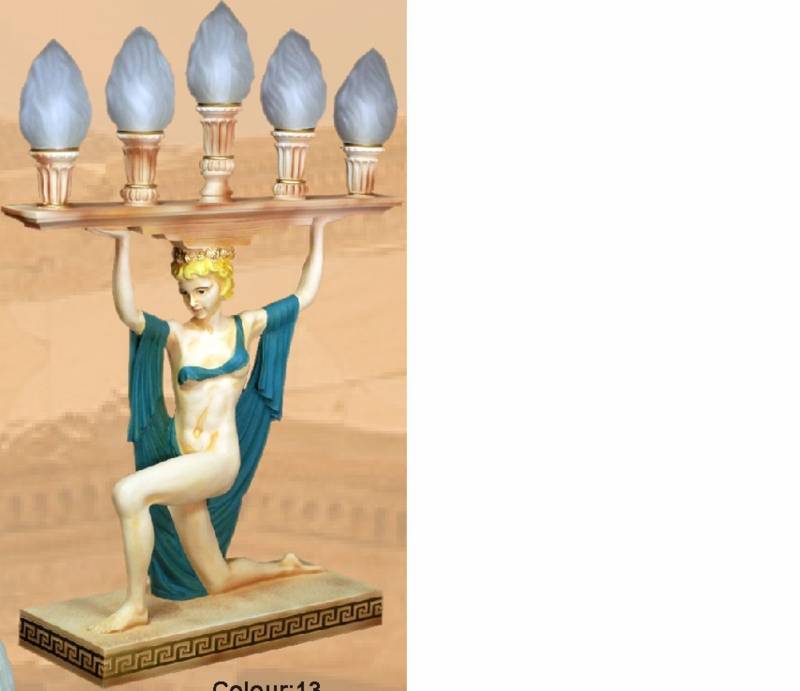JVmoebel Skulptur Design Griechische Tischlampe Lampe Leuchte Dekolampe Beleuchtung, Made in Europa von JVmoebel