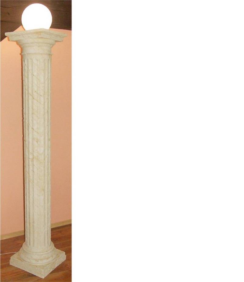 JVmoebel Skulptur Design Säulenlampe Lampe Lampenschirm Dekolampe Stehlampe 6855, Made in Europa von JVmoebel