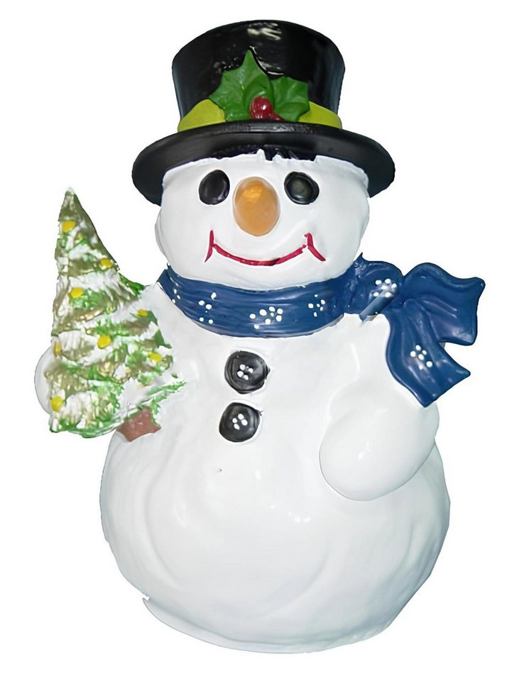 JVmoebel Skulptur Design Schneemann Figur Skulptur Figuren Steinfigur Beton Dekoration (Bauschen Material: Beton 33 cm Höhe), Made in Europa von JVmoebel