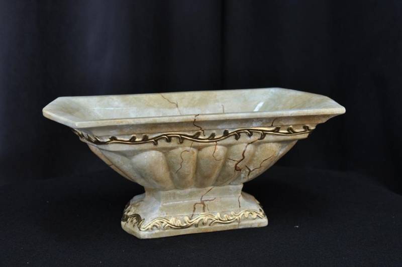 JVmoebel Dekovase Design XXL Obst Schale Vase Ellipse Vasen Antik Schalen 836 17cm, Made in Europa von JVmoebel