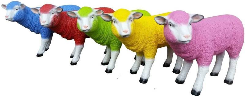 JVmoebel Skulptur Designer Figur Statue Moderne Figuren Sheep Garten Skulpturen Statuen, Made in Europa von JVmoebel