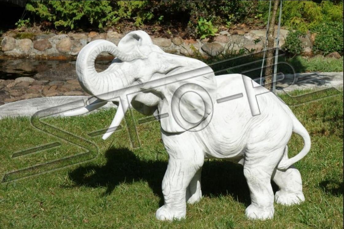 JVmoebel Skulptur Garten Dekoration Elefant Terrasse Stein Figuren Deko Skulptur Sofort (Skulptur), Made in Europa von JVmoebel