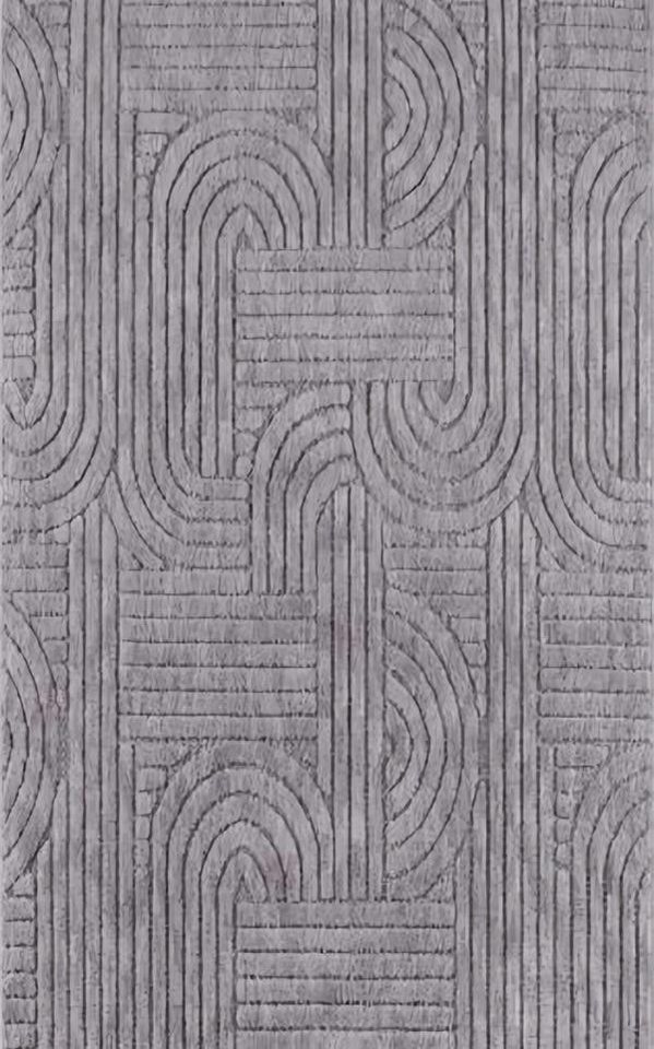 JVmoebel Teppich Grau Teppich Abstraktes Geometrisches Muster Kurzflor, Höhe: 230 mm, Made in Europa von JVmoebel