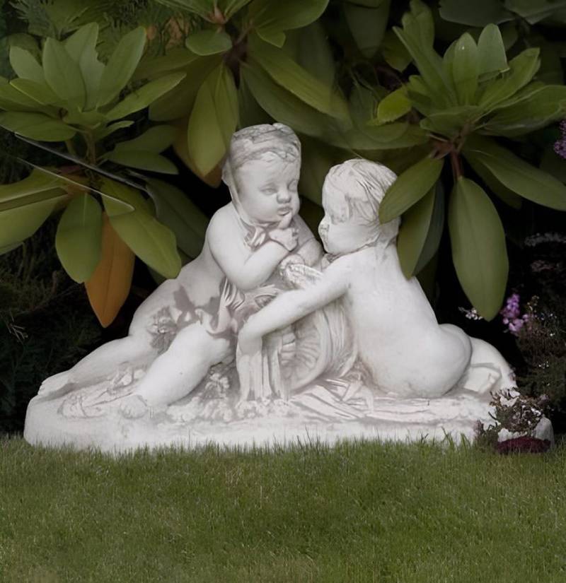 JVmoebel Skulptur Kind 24cm Skulptur Design Figur Statue Garten Figuren Statuen, Made in Europa von JVmoebel