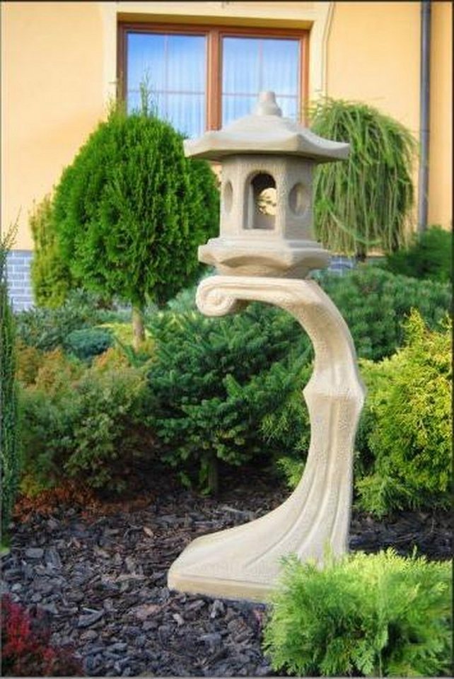 JVmoebel Gartenleuchte Lampe Garten Terrassen Stein Skulptur Figur Leuchte Beleuchtung Neu, Made in Europa von JVmoebel