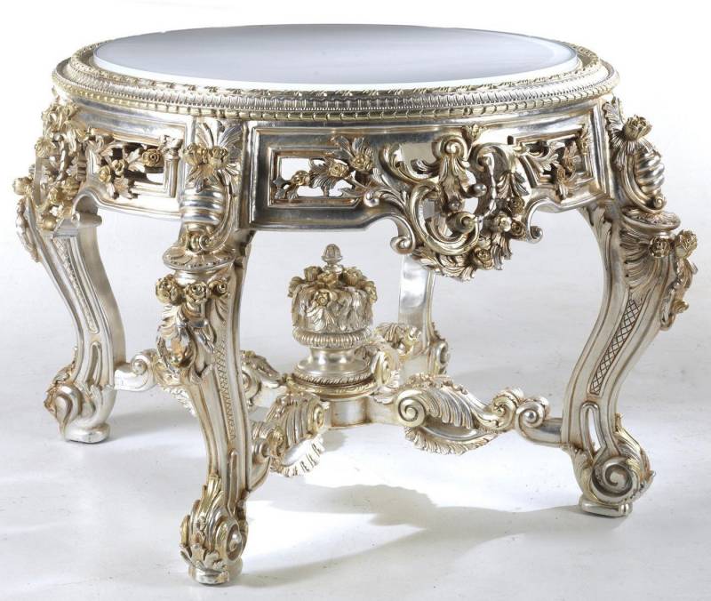 JVmoebel Esstisch Runder Esstisch Wohnzimmer Tische Holz Royal Barock Italienische Möbel (Tisch), Made in Europa von JVmoebel