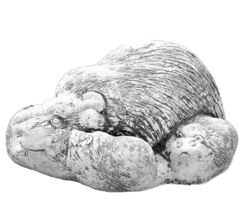 JVmoebel Skulptur Schirm Beschwerer Sonnenschirm Sockel Fuß Igel Figur Garten Statue, Made in Europa von JVmoebel