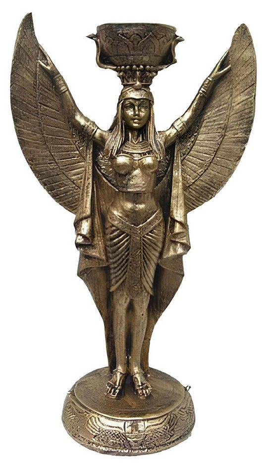 JVmoebel Skulptur Ägypten Göttin Maat Leuchter Standleuchte Deko Lampen Statuen (Skulptur E38-25cm), Made in Europa von JVmoebel