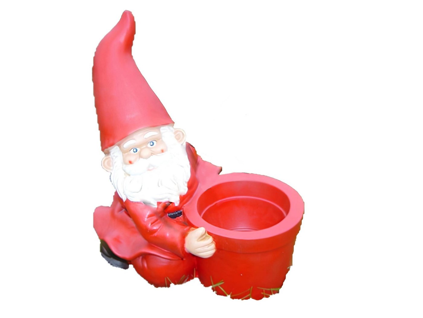 JVmoebel Skulptur Weihnachten Nikolaus mit Blumentopf Garten Statue Skulptur Figuren (Nikolaus mit Blumentoppf Material : Kunststoff/Acryl 42 cm), Made in Europa von JVmoebel
