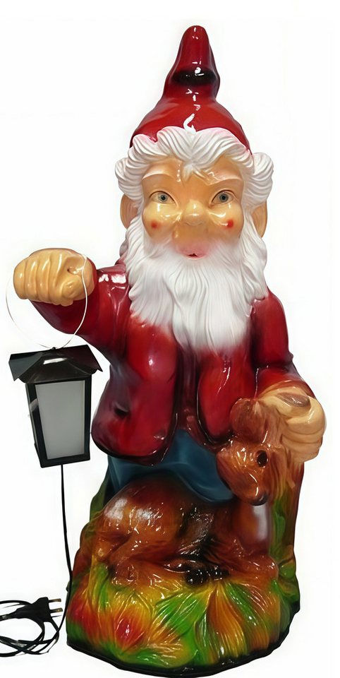 JVmoebel Gartenzwerg Zwerg Figur Garten Statue Skulptur Figuren Skulpturen Dekoration 72 cm, (Zwerg mit Laterne Material : Kunststoff 76 cm Höhe), Made in Europa von JVmoebel