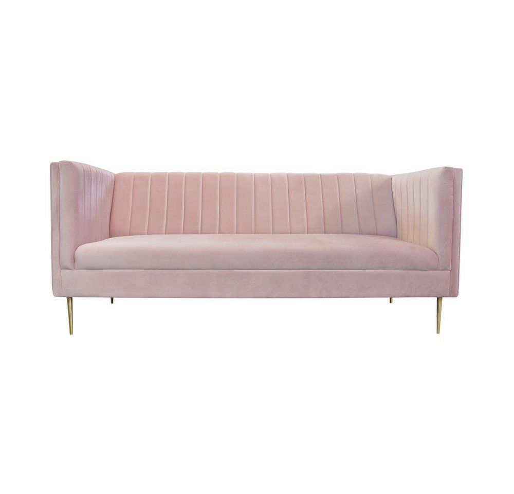 JVmoebel Sofa, 3 Sitzer Luxus Bank Sofa Couch Rosa Wohnzimmer Kanzlei Sofas von JVmoebel