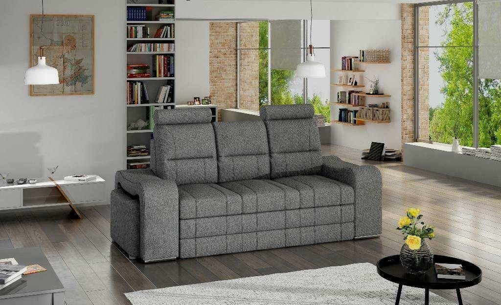 JVmoebel Sofa, 3 Sitzer Sofa Couch Polster Couchen Sofas 3 Sitzer mit Hocker von JVmoebel