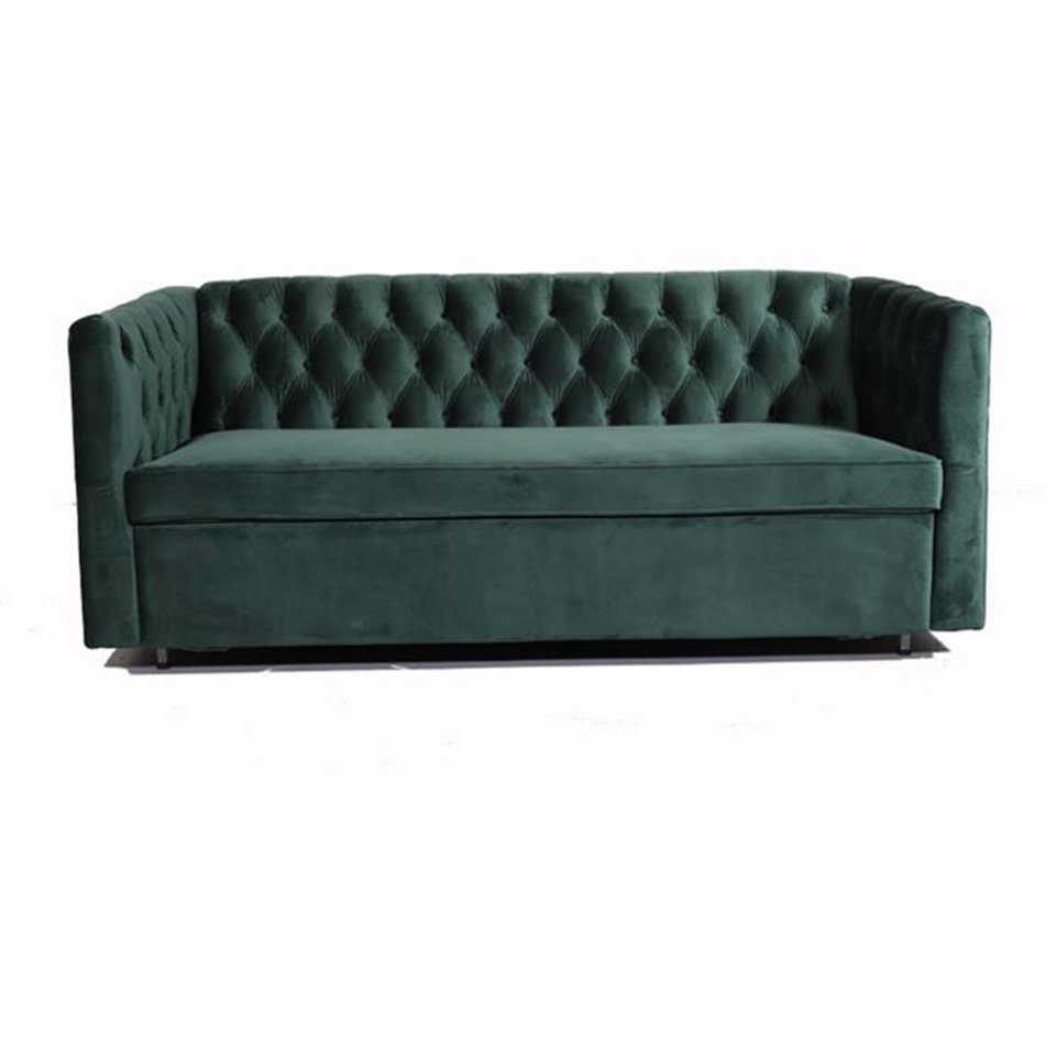 JVmoebel Sofa, American Style Chesterfield Sofa Couch Leder Polster Dreisitzer Grün von JVmoebel