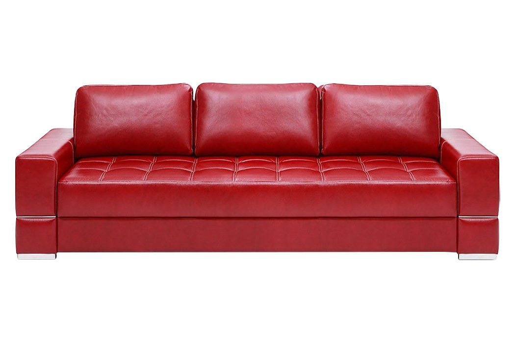JVmoebel Sofa, Bettfunktion Sofa 3 Sitzer Polster Modern 100% Italienisches Leder von JVmoebel
