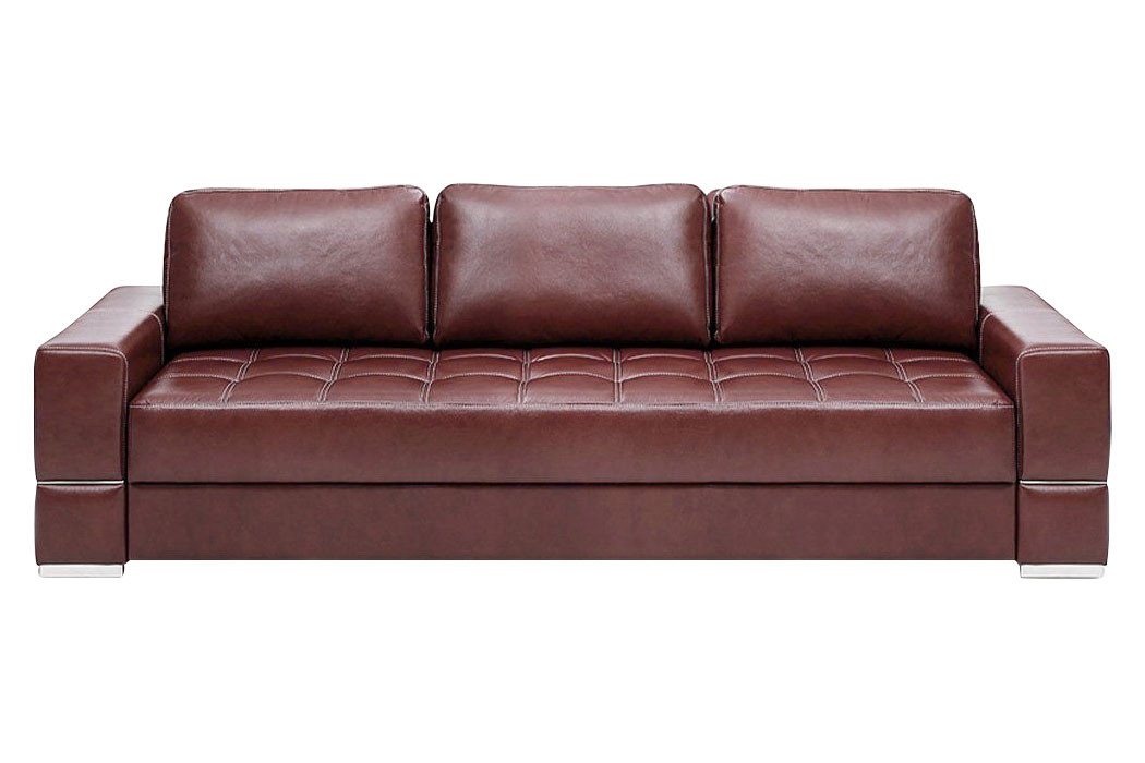 JVmoebel Sofa, Bettfunktion Sofa 3 Sitzer Polster Modern 100% Italienisches Leder von JVmoebel