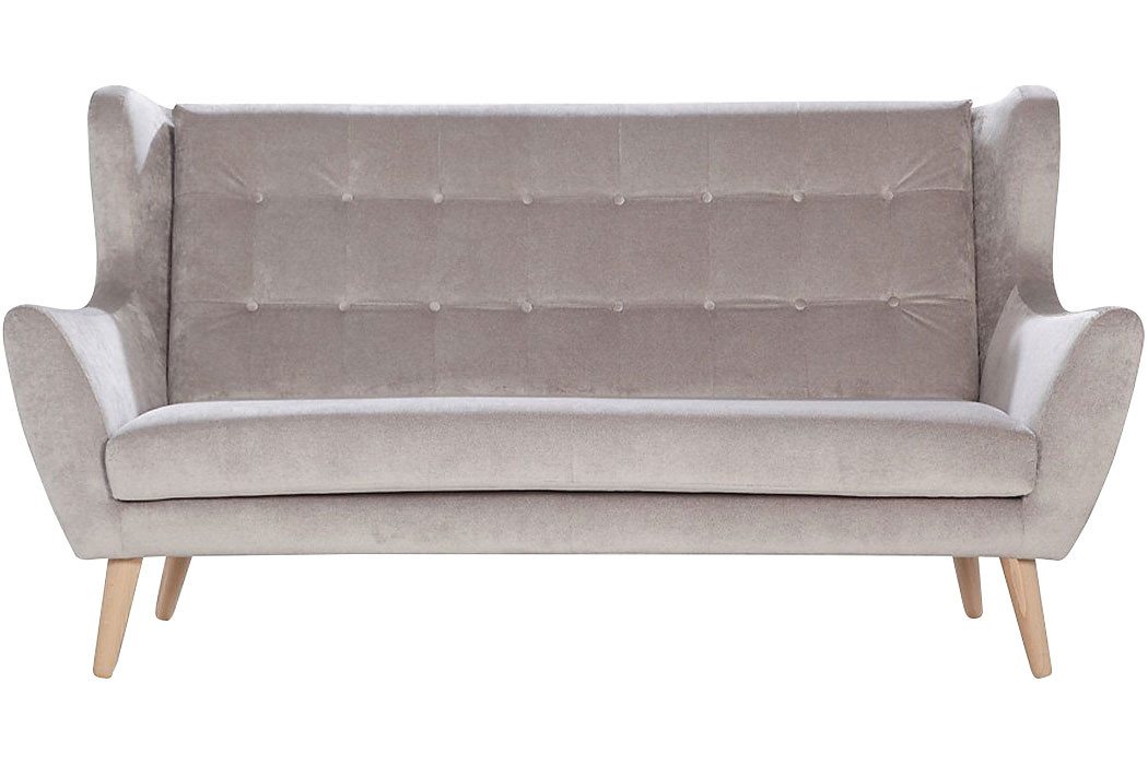JVmoebel Sofa Couch Design Polster Modern Grau Textil 3 Sitzer Bank, Made in Europe von JVmoebel