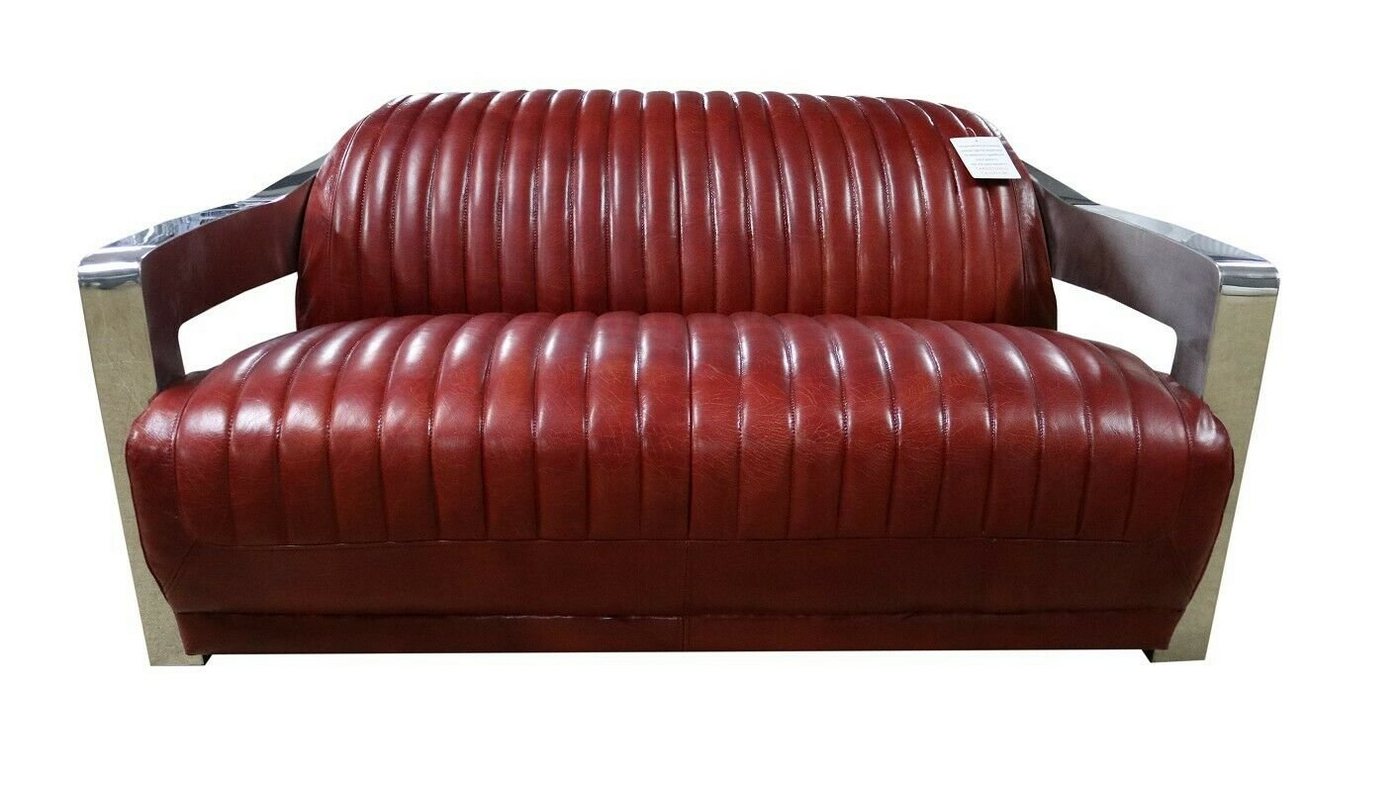 JVmoebel Sofa, Design Club 2 Sitzer Sofa Ledersofa Dreisitzer Vintage Leder von JVmoebel