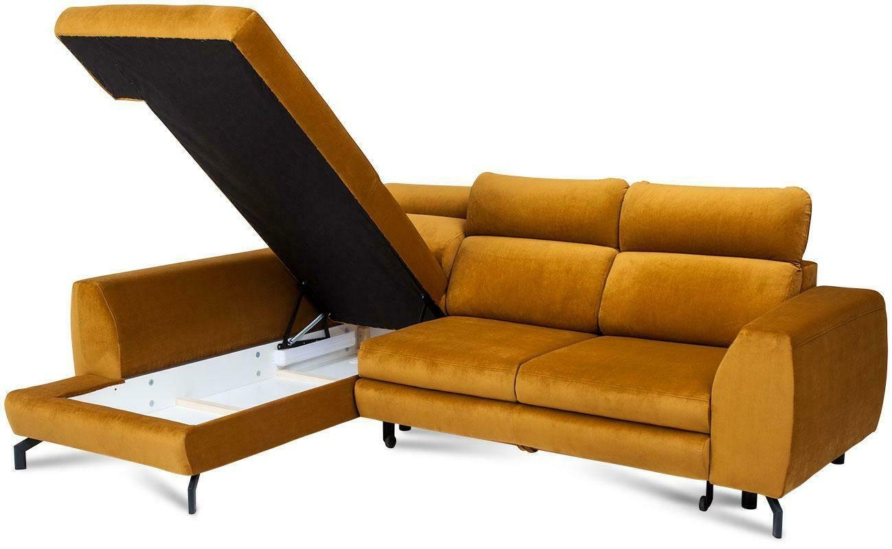 JVmoebel Sofa, Design Ecksofa Schlafsofa Bettfunktion Couch Textil Polster Sofa von JVmoebel