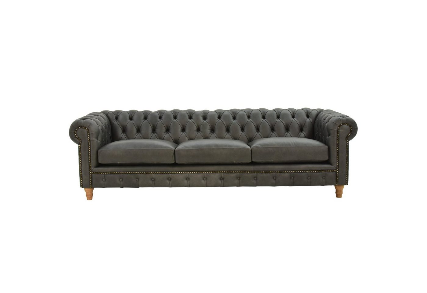 JVmoebel Sofa Design Leder Sofa Couch - Chesterfield Polster Dreisitzer, Made in Europe von JVmoebel