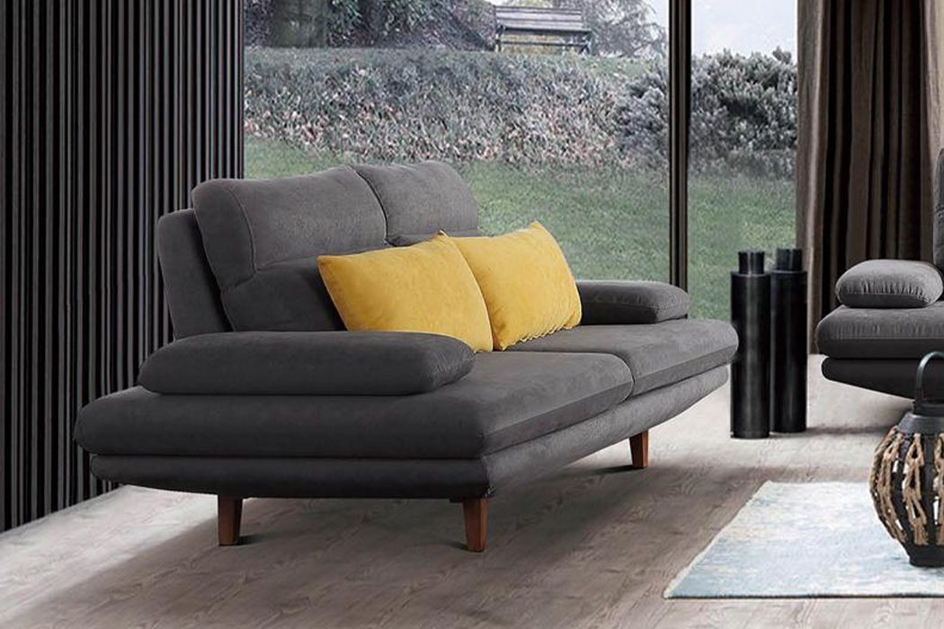 JVmoebel Sofa, Dreisitzer Designer Sofa Couch 2 Sitz Polster Leder Couchen Big Sofas von JVmoebel