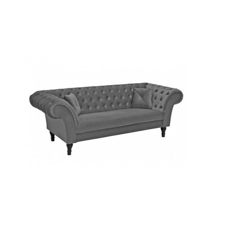 JVmoebel Sofa Grauer Chesterfield Zweisitzer Polster Couch Luxus 2-Sitzer, Made in Europe von JVmoebel