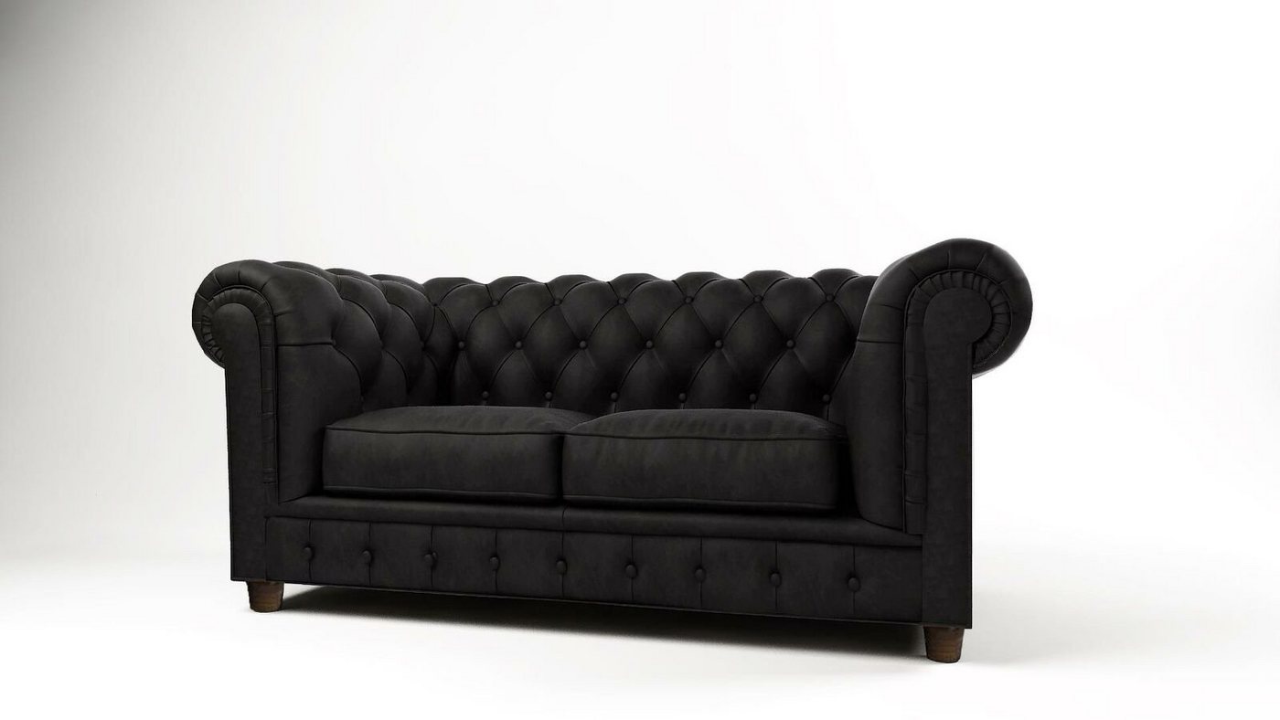 JVmoebel Sofa, Design Chesterfield Sofa 2Sitzer Couch Polster Leder Sofas Wohnzimmer Zweisitzer von JVmoebel