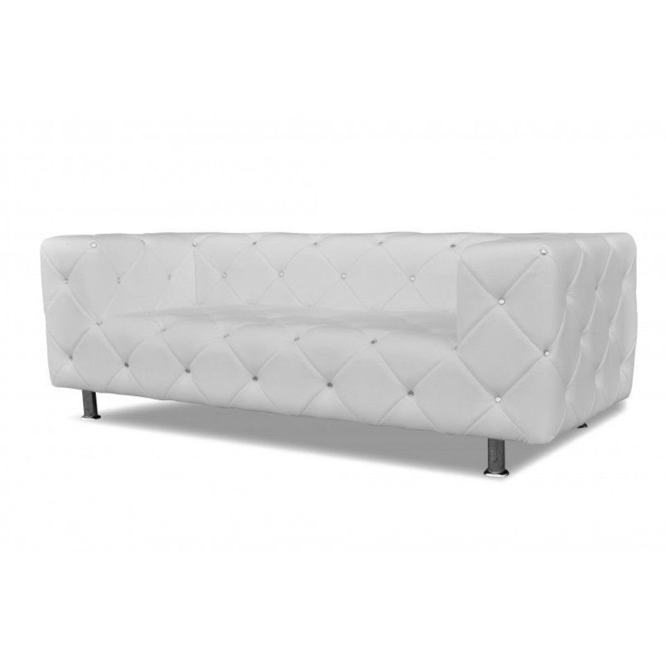 JVmoebel Sofa Luxus weißes Chesterfield Designer Ledersofa Polster Couch Neu, Made in Europe von JVmoebel