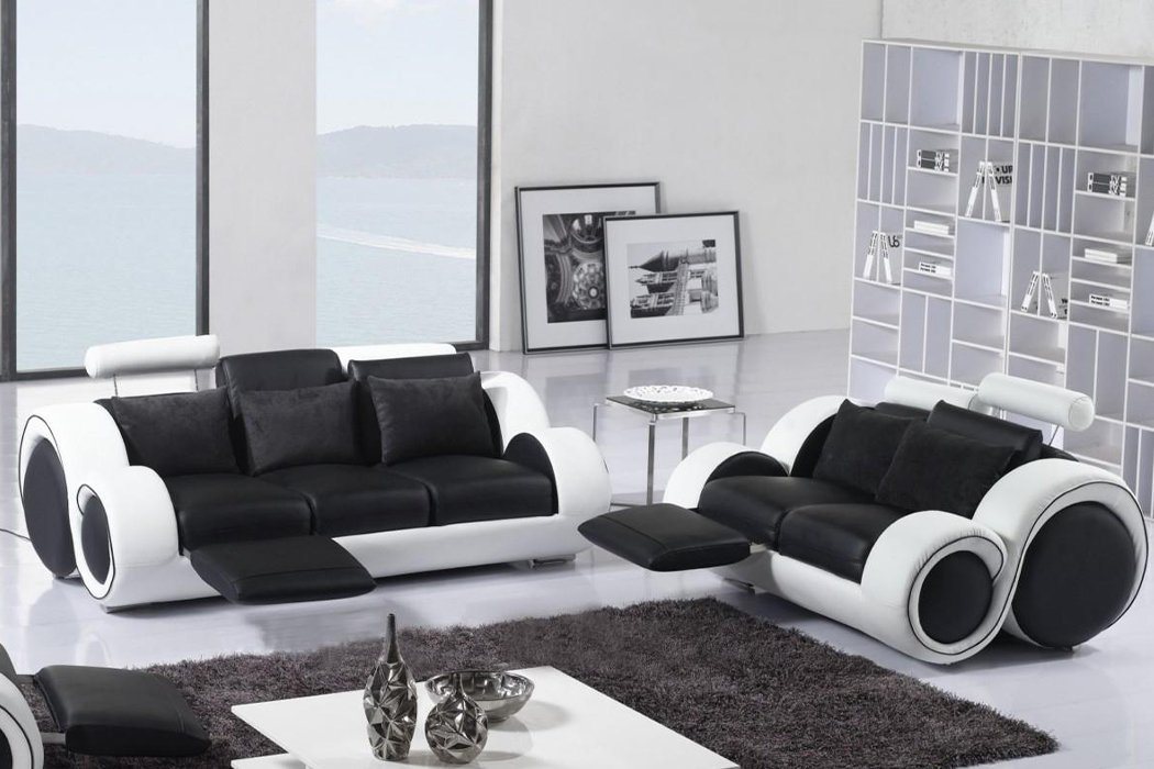 JVmoebel Sofa Ledersofa Couch Sofagarnitur Neu 3+2 Sitzer Garnitur, Made in Europe von JVmoebel
