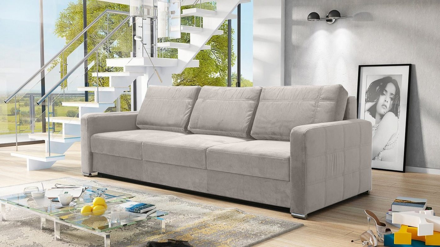 JVmoebel Sofa Schlafsofa Sofas Klapp Textil Couch Bett Sofa Kasten Couchen Polster, Made in Europa von JVmoebel