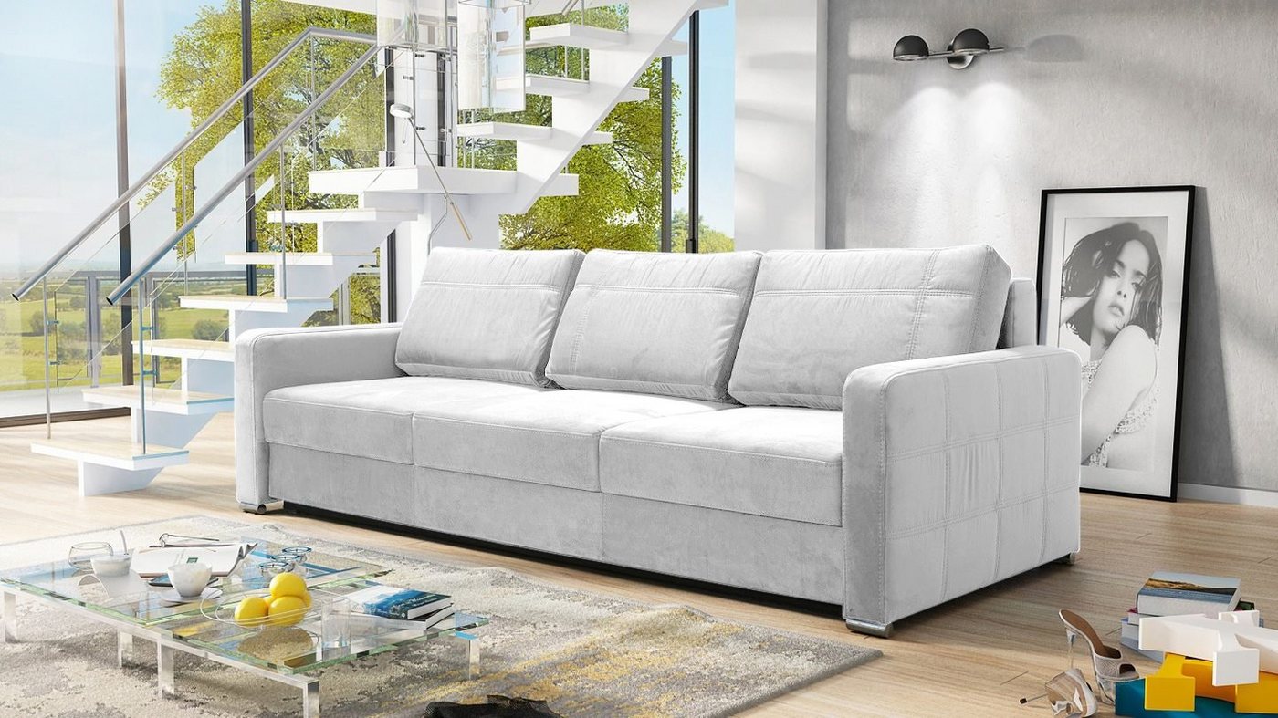 JVmoebel Sofa Schlafsofa Sofas Klapp Textil Couch Bett Sofa Kasten Couchen Polster, Made in Europa von JVmoebel