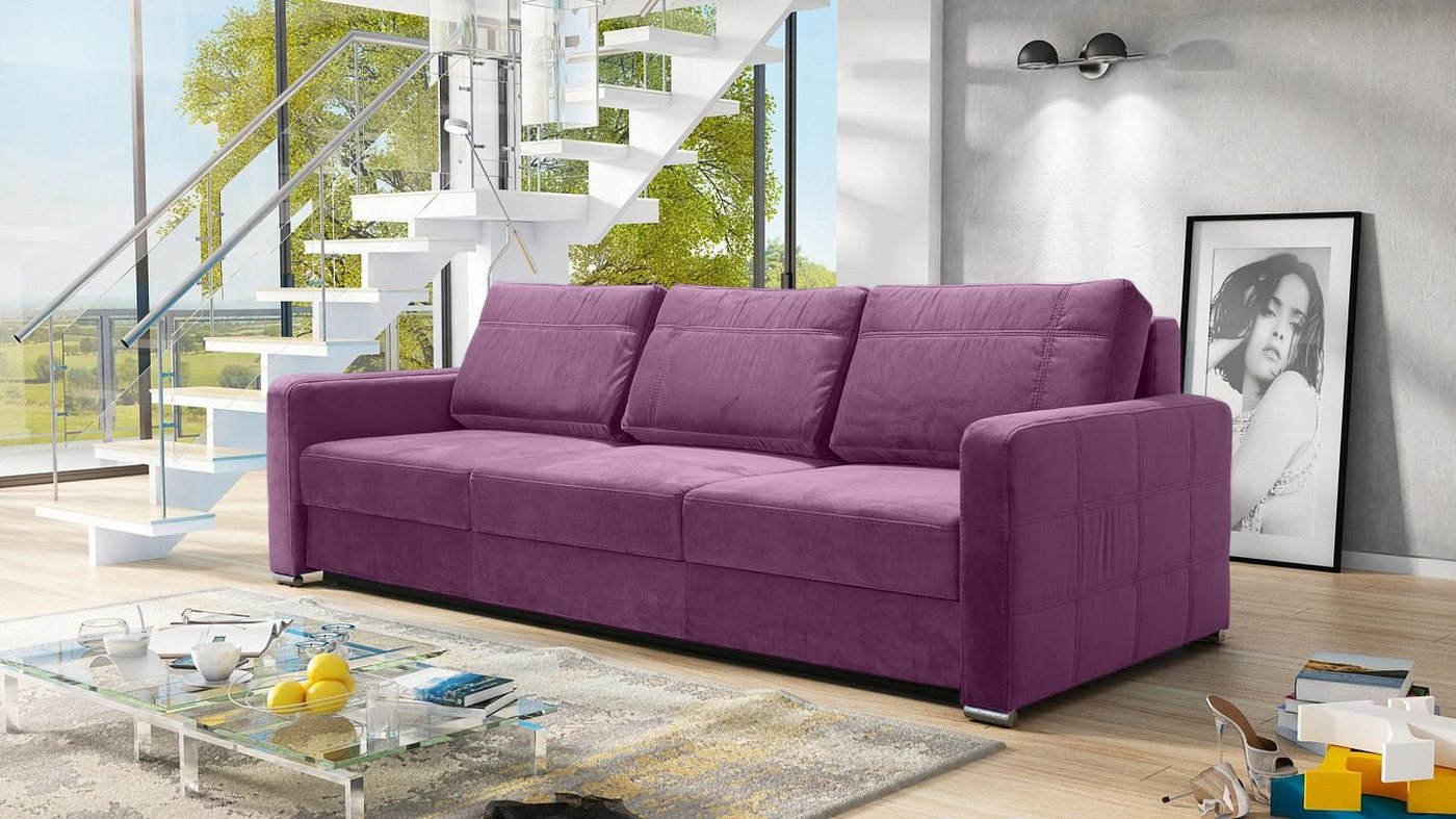 JVmoebel Sofa Schlafsofa Sofas Klapp Textil Couch Bett Sofa Kasten Couchen Polster, Made in Europa von JVmoebel