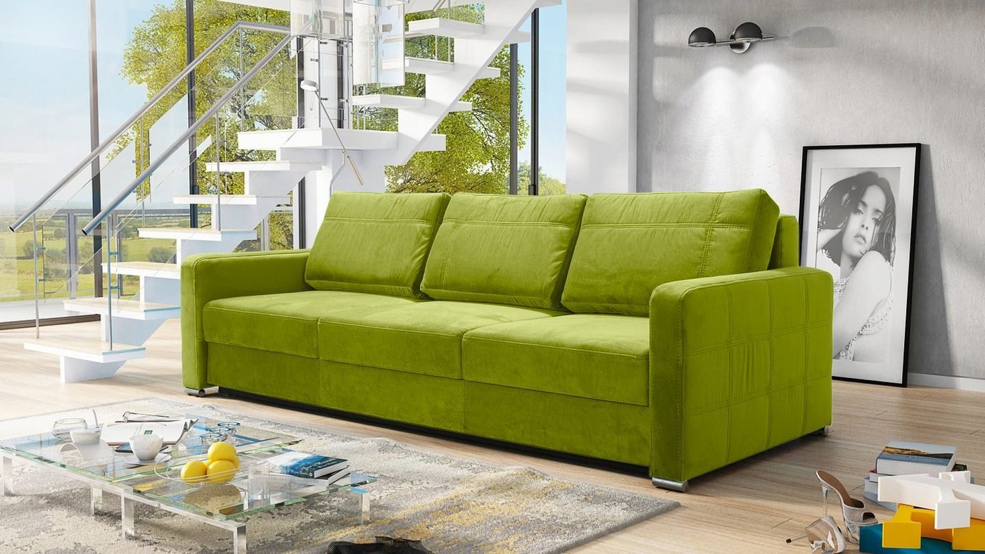 JVmoebel Sofa Schlafsofa Sofas Klapp Textil Couch Bett Sofa Kasten Couchen Polster, Made in Europa von JVmoebel