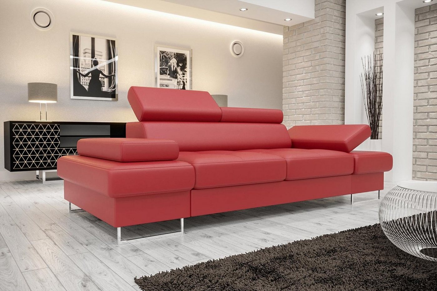 JVmoebel Sofa Design Sofa 3 Sitzer Multifunktion Couch Polster Schlafsofas Sofas, Made In Europa von JVmoebel