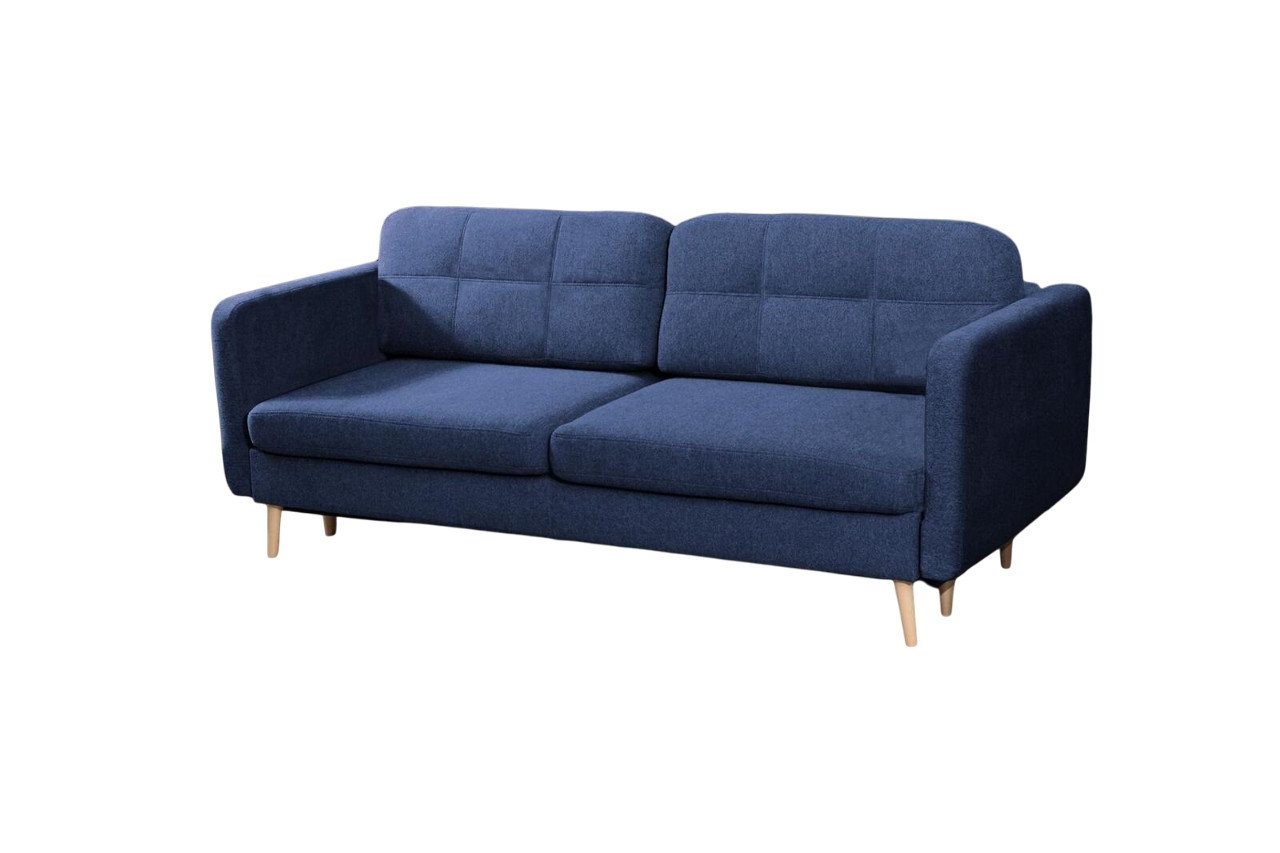 JVmoebel Sofa, Schlafsofa Luxus Designer Sofa 3 Sitzer Möbel Polster Textil Blaue von JVmoebel