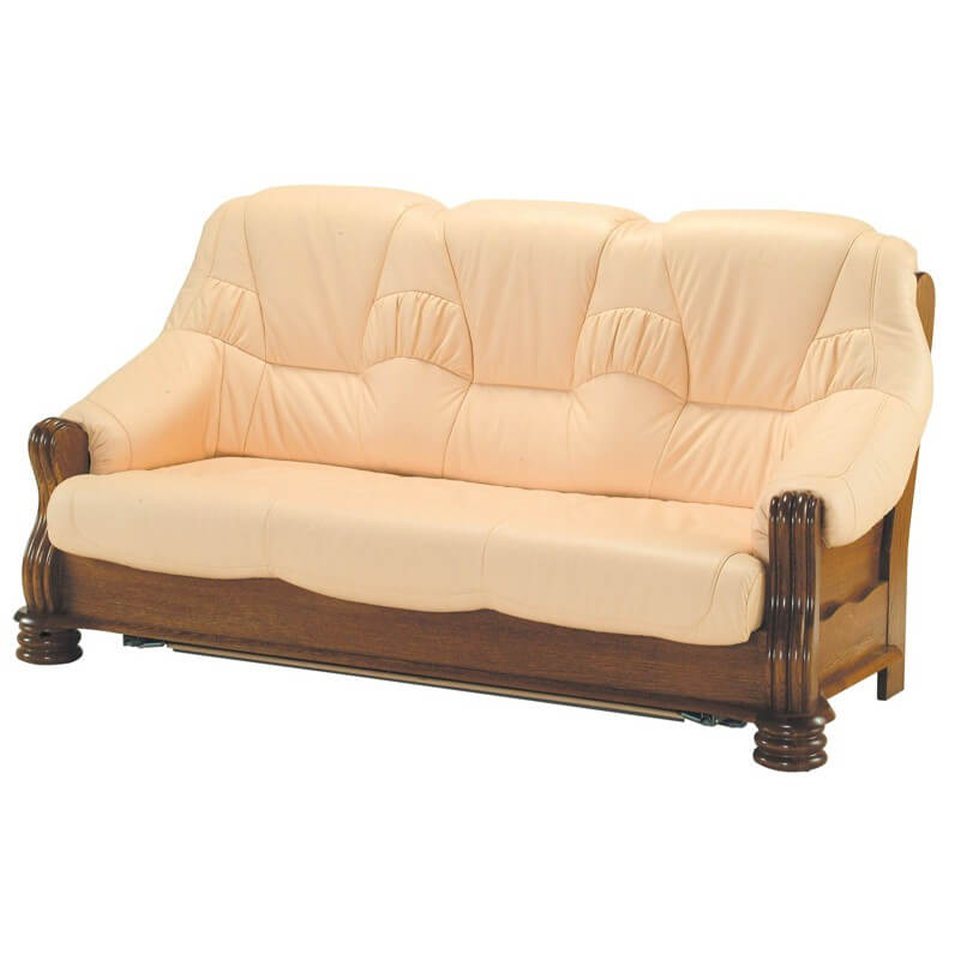 JVmoebel Sofa, Sofa Luxus 3 Sitzer Couch Polster Holz Leder Couchgarnitur Dreisitzer Couchen von JVmoebel