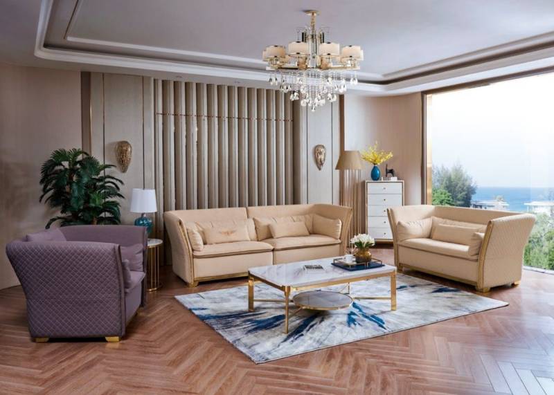 JVmoebel Sofa Beige Sofagarnitur 3+2+1 Sitzer Set Design Sofas Polster Couchen, Made in Europa JVmoebel Sofa Beige Sofagarnitur 3+2+1 Sitzer Set Design Sofas Polster Couchen, Made in Europa von JVmoebel