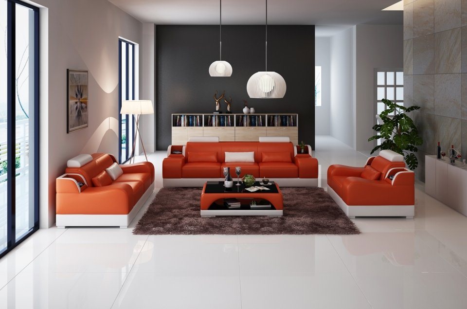 JVmoebel Sofa Beige Sofagarnitur Couch Sitz Garnitur 3+2+1 Komplett Set Modern Neu, Made in Europe von JVmoebel
