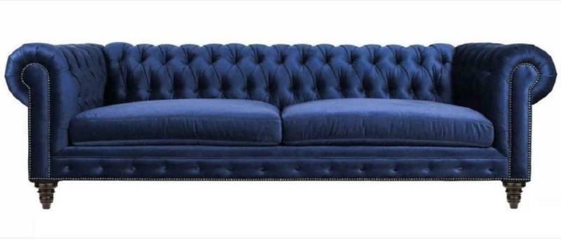 JVmoebel Sofa Blau Chesterfield Dreisitzer Modern Design Couch, Made in Europe von JVmoebel