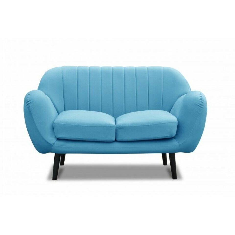 JVmoebel Sofa Blaues Stoffsofa 2 Sitzer Couch Polster Designer Büro Office Couch, Made in Europe von JVmoebel